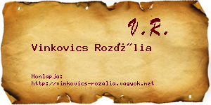 Vinkovics Rozália névjegykártya