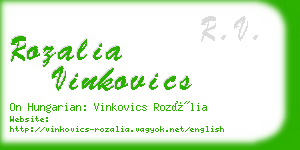 rozalia vinkovics business card